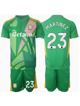Aston Villa Emiliano Martinez #23 Målvakt Replika Hemmakläder Barn 2024-25 Kortärmad (+ byxor)